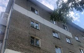 Утепление фасада дома по адресу ул. Стахановская, 42
