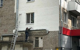 Утепление фасада дома по адресу ул. Стахановская, 44
