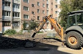 Восстановительные работы на придомовой территории по адресу ул. Танкистов, 12