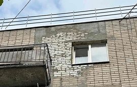 Ремонт фасада дома по адресу ул. Стахановская, 49